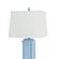 Stunning Shutter Table Lamp w/Linen Shade & USB Charging Port (Set of 2) - Blue by Lineage Collections