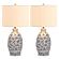 Ceramic Sea Shell Coastal Table Lamp (Set of 2) - White & Blue by Lineage Collections