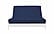 Samantha Indigo Chenille Texture Futon Cover by Prestige