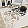 Samira Cream Blue Red Shattered Glass Design Rug by Kalora