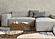 Serene Cream Brown Blue Distressed Curvy Shapes Design Rug by Kalora
