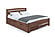 Sofia Eco Walnut Platform Bed - Beech Wood with Hand-Rubbed Oil Finish by Comfort Pure