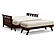 Futon Frame - Queen Loveseat Size - Canby Black Walnut Wall Hugger by Strata Furniture
