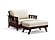 Futon Frame - Twin Chair Size - Canby Black Walnut Wall Hugger by Strata Furniture