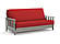 Futon Set - Queen Size - Canby Gray Wall Hugger Frame, Mattress w/Removable Solid Cover
