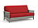 Futon Set - Queen Size - Denali Gray Wall Hugger Frame, Mattress w/Removable Solid Cover