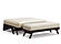 Futon Frame - Queen Loveseat Size - Dillon Black Walnut Wall Hugger by Strata Furniture
