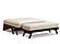 Futon Frame - Queen Loveseat Size - Dillon Dark Cherry Wall Hugger by Strata Furniture