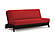 Futon Set - Full Size - Dillon Black Walnut Wall Hugger Frame, Mattress w/Removable Solid Cover