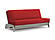 Futon Set - Full Size - Dillon Gray Wall Hugger Frame, Mattress w/Removable Solid Cover