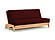 Futon Set - Full Size - Dillon Natural Wall Hugger Frame, Mattress w/Removable Solid Cover