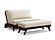 Futon Frame - Queen Loveseat Size - Dillon Dark Cherry Wall Hugger by Strata Furniture