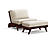 Dillon Dark Cherry Twin Chair Wall Hugger Futon Frame by Strata Furniture