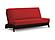 Futon Set - Queen Size - Dillon Black Walnut Wall Hugger Frame, Mattress w/Removable Solid Cover