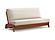 Futon Frame - Queen Size - Dillon Warm Cherry Wall Hugger by Strata Furniture