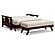 Futon Frame - Queen Loveseat Size - Durango Dark Cherry Wall Hugger by Strata Furniture