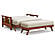 Futon Frame - Loveseat Size - Durango Warm Cherry Wall Hugger by Strata Furniture