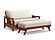 Futon Frame - Loveseat Size - Durango Warm Cherry Wall Hugger by Strata Furniture