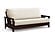 Futon Frame - Queen Size - Durango Black Walnut Wall Hugger by Strata Furniture