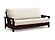 Futon Frame - Queen Size - Durango Dark Cherry Wall Hugger by Strata Furniture