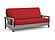 Futon Set - Queen Size - Durango Gray Wall Hugger Frame, Mattress w/Removable Solid Cover
