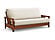 Futon Frame - Queen Size - Durango Warm Cherry Wall Hugger by Strata Furniture