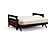 Futon Frame - Queen Loveseat Size - Galena Dark Cherry Wall Hugger by Strata Furniture