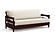 Futon Frame - Full Size - Galena Dark Cherry Wall Hugger by Strata Furniture