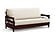 Futon Frame - Queen Size - Galena Black Walnut Wall Hugger by Strata Furniture