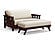 Futon Frame - Queen Loveseat Size - Lambton Dark Cherry Wall Hugger by Strata Furniture