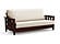 Futon Frame - Queen Size - Lambton Dark Cherry Wall Hugger by Strata Furniture