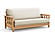 Futon Frame - Queen Size - Lambton Natural Wall Hugger by Strata Furniture