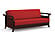 Futon Set - Full Size - Lexington Dark Cherry Wall Hugger Frame, Mattress w/Removable Solid Cover