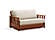 Folding Ottoman (Queen Loveseat Size) by Strata Furniture