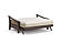 Pagoda Gray Queen Loveseat Wall Hugger Futon Frame by Strata Furniture