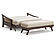 Pagoda Gray Queen Loveseat Wall Hugger Futon Frame by Strata Furniture
