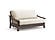 Pagoda Gray Queen Loveseat Wall Hugger Futon Frame by Strata Furniture