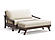 Pagoda Gray Queen Loveseat Wall Hugger Futon Frame by Strata Furniture