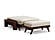 Futon Frame - Twin Chair Size - Rockwell Black Walnut Wall Hugger by Strata Furniture