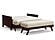 Futon Frame - Queen Loveseat Size - Tiro Dark Cherry Wall Hugger by Strata Furniture