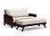 Futon Frame - Queen Loveseat Size - Tiro Dark Cherry Wall Hugger by Strata Furniture