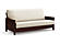 Futon Frame - Queen Size - Tiro Dark Cherry Wall Hugger by Strata Furniture