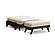 Futon Frame - Twin Chair Size - Tozi Black Walnut Wall Hugger by Strata Furniture
