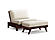 Futon Frame - Twin Chair Size - Tozi Black Walnut Wall Hugger by Strata Furniture