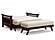 Futon Frame - Loveseat Size - Trelli Black Walnut Wall Hugger by Strata Furniture