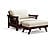 Futon Frame - Twin Chair Size - Trelli Black Walnut Wall Hugger by Strata Furniture