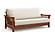 Futon Frame - Queen Size - Trelli Warm Cherry Wall Hugger by Strata Furniture