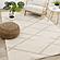 Sully Cream Beige Broken Lattice Design Rug by Kalora