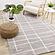 Sully Grey White Broken Lines Design Rug by Kalora