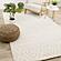 Sully Cream Beige Diamond Tile Design Rug by Kalora